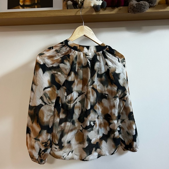 Anthropologie - Cloth & Stone “ Long Sleeve Peasant Henley” PXXS - Picture 2 of 5